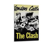ZGHQHCDRH The Clash London CallingModern - Póster artístico de pared con textura para sala de estar, un centro de mesa llamativo para la decoración de tu hogar, oficina, estilo marco, 60 x 90 cm