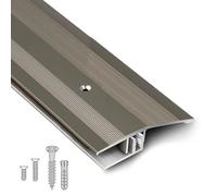 ZGHQHCDRH Tira de transición de umbral de Puerta de Aluminio - Tiras de 72 a 36 Pulgadas for Cubrir Juntas de Piso en Pisos Irregulares(Gray,145cm 42mm)