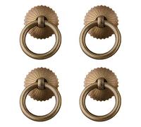 ZGHQHCDRH Tiradores de estilo vintage, 4 tiradores de aro latón antiguo estilo chino for armarios cocina, cajones, muebles, herrajes(Antique Bronze)