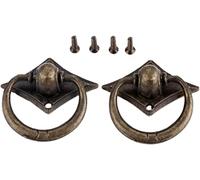 ZGHQHCDRH Tiradores de estilo vintage, 6 pomos y tiradores de bronce antiguo for armarios, cajones cocina muebles