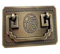 ZGHQHCDRH Tiradores de estilo vintage, Juego de tiradores aro latón antiguo estilo chino for armarios cocina, cajones armario, decoración clásica muebles