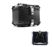 ZGHQHCDRH Top Case Motocicleta 28L 36L 45L 55L 65L 80L100L Box Maletero Equipaje Aluminio con Mango(Black,45L)