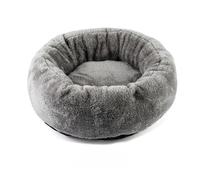 ZGHQHCDRH Una Cama for Mascotas en Forma de Anillo con Material de Felpa Corto y Suave Que es cálido, Adecuado for Todas Las Estaciones y extraíble for una fácil Limpieza.(Grey,M)