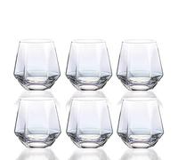 ZGHQHCDRH Vasos de cerveza, Vaso de pinta personalizado, vaso vidrio for beber, 6 piezas vasos agua sin plomo 10 oz, cristalería taza romántica artesanal(White)