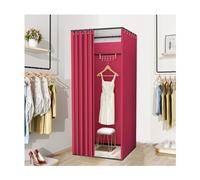 ZGHQHCDRH Vestuario, Probador Móvil En La Tienda De Ropa, Cambio Espaciosa, Vestuario Portátil Privacidad, Vestidor Fácil Montar(Red,85x85x200cm)