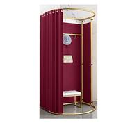 ZGHQHCDRH Vestuario, Probador Tienda de Ropa Vestuario Independiente con Estructura Metal Adecuado for Oficina Vestidor Esquina(E)