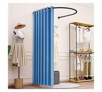 ZGHQHCDRH Vestuario, Vestuario, Puede Mover Soporte De Exhibición Portátil Tienda Privacidad Ropa Probador Varilla En Forma U(Blue,85x80cm)