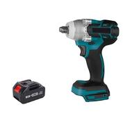 ZGJIAJU Llave De Impacto Eléctrica Inalámbrica, Llave Eléctrica Sin Escobillas, Taladro Manual, Herramienta Eléctrica For Batería De 21V Alto Par(1 Big Battery)