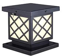 ZGJYSP Courtyard Door Simple Patio Pillar Light Outdoor Modern Industrial Square Post Lighting Park Patio Waterproof Column Lantern Villa Entrance Villa Decor Garden Illumination E27 Edison