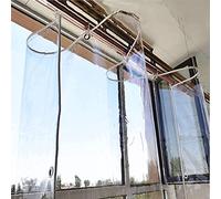 ZGLCQSGY Cortinas de Pérgola, Lona Transparente de PVC, Porche de Pabellón Interior y Exterior, con Perforaciones, Personalización de Soporte (Color :Clear, Size :140 CM x 220 CM
