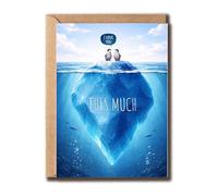 ZGLDesigns Tarjeta de aniversario con texto en inglés "I Love You" de pingüinos lindos - Día de San Valentín romántico - Dulce pareja - Tarjeta perfecta para el día de San Valentín