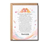 ZGLDesigns Tarjeta de cumpleaños con poema - Everyone Should Have A Friend Like You - Divertido aniversario de amistad - Tarjeta de felicitación de mejor amiga - Tarjeta para ella Him.Png