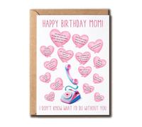 ZGLDesigns Tarjeta de felicitación para el día de la madre, con texto en inglés "I Don't Know What I'd Do Without You"