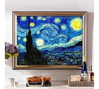 ZGmaxCL Diamond Painting Kit Completo 5D Pintura de Diamante Grande Noche Estrellada Van Gogh Adornos Para Pared Wall Decor Manualidades para Adultos 90x60cm