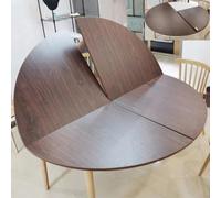 ZGNMK Extensor de Mesa Redondo Plegable sin Patas, Tablero portátil Plegable en Cuatro Partes, Ideal para reemplazar la Superficie de una Mesa, Apto para Interiores(Brown C,120cm/47.2in)