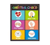 ZGPOSQKZSC Classroom Greetings Choice Board Poster, Back to School Rules & Social Emotional Learning SEL Decor for Teachers(Unframed,08x12inch(20x30cm))