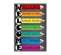ZGPOSQKZSC Classroom Welcome Poster - Teacher Supplies for Back to School, Preschool, Kindergarten, Elementary(Unframed,08x12inch(20x30cm))