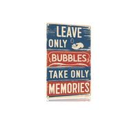 ZGPOSQKZSC Funny Bathroom Sign Vintage Metal Tin Leave Only Bubbles Retro Wall-Art for Home Spa Restroom 8 X 12 inch