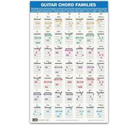 ZGPOSQKZSC Guitar Chord Family Poster: 49 Color-Coded Laminated Chart for Beginners, Essential Guitar Accessories & Learning Tool(Framed,08x12inch(20x30cm))