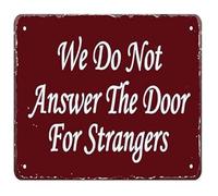 ZGPOSQKZSC Humorous Sign For Home We Dont Open The Door Metal Tin Plaque Rustic Wall Decor for Entryway Living Room Farmhouse 8 X 12 in