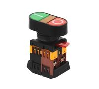 ZGPOSQKZSC Interruptor pulsador doble con indicador amarillo de reinicio automático, 10 A, CA 220 V