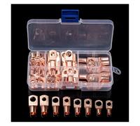 ZGPOSQKZSC Juego de 60 terminales de cable de cobre estañado con orificio for perno, terminales de batería SC6-25, conectores eléctricos engarzados/soldados