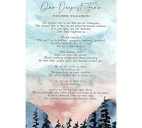 ZGPOSQKZSC Marianne Williamson “Our Deepest Fear” Poster - Inspirational Poem Art Print - Meaningful Gift for Graduation, Friend, Home Decor(Framed,08x12inch(20x30cm))