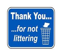 ZGPOSQKZSC No Littering Sign For Not Littering Aluminum Metal Sign for Park Beach Trail Community Area Outdoor Public Notice (8 X 12 inch)