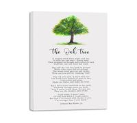 ZGPOSQKZSC Oak Tree Poem Wall-Art Inspirational Nature Motivational Poetry About Life Room Decor Poster(Unframed,16x24inch(40x60cm))