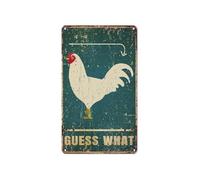 ZGPOSQKZSC Vintage Rooster Metal Tin Sign Morning Farm Theme Wall-Art for Country Kitchen Diner Cafe 8 X 12 inch