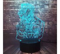 ZGSBT Lámpara de ilusión 3D Luz de noche LED Dc Comic Movie Joker Lámpara de mesa óptica Joaquin Phoenix para niño Dormitorio Vacaciones Niños Juguete Lava Decoración del hogar Cumpleaños Regalos de