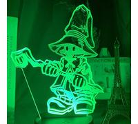 ZGSBT Lámpara De Ilusión 3D Luz De Noche Led Final Fantasy Vivi Ornitier Figura Niños Que Cambian De Color Dormitorio Luz Decorativa Regalo Fresco Para Niños Lámpara De Noche