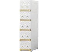 ZGSSOPTU Contenedores de almacenamiento multicapa para cajones de cocina, estantes organizadores (blanco-dorado, 4 capas)