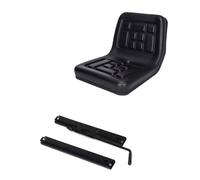 ZGUZMCMK Asiento Integrado con Respaldo Negro Asiento Moldeado con Cojín Cómodo para Máquinas Pavimentadoras, Plataformas Operador, con Riel Deslizante