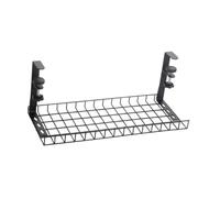 ZGUZMCMK - Bandeja de gestión de cables, caja de almacenamiento para cables y cables, sin taladrar, de malla metálica, con fijación por pinza para cibercafé