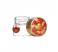 ZGUZMCMK Botella de Almacenamiento para Prosperidad de Cristal con Símbolos Auspiciosos Recipiente Ornamental Cierre Protección y Adecuado para Feng Shui, 10 Ml, Lingote De Bendición