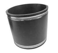 ZGUZMCMK Conector de Manguera de Goma Flexible con Abrazaderas de Acero Inoxidable para Acoplamiento Hermético Adecuado para Reparaciones de Fontanería, 63 Mm X 73 Mm X 70