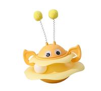 ZGUZMCMK Juguete Interactivo para Gatos con Mecanismo Giratorio, Ideal para Jugar, Entretenerse Y Hacer Ejercicio. Juguete de Interior para Gatos Adultos, Amarillo