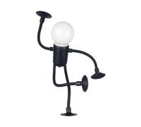 ZGUZMCMK Lámpara Nocturna Deportiva para Mesa con Figura Divertida Y Succión Versátil Luz Cálida Material PP Adecuada para Dormitorio Regalo Pasill, Negro