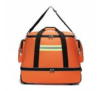 ZGUZMCMK Maletín de Respuesta de Emergencia Carro de Incendios Bolsa con Ruedas Maleta Rodante Trolley con Compartimentos Material Resistente Reflectantes, Array, Naranja