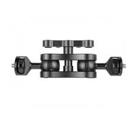 ZGUZMCMK Soporte de Cámara para Montaje de Equipo Brazo Articulado Doble Placa de Instalación y Precisión en el Ajuste Adecuado para Sesión de Fotos Grabación, Negro, Brazo Mágico Pequeño Negro