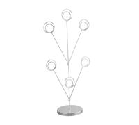 ZGUZMCMK Soporte para Fotos con Forma de Genealógico de 6 Ramas, Portanotas, Portatarjetas, Clip para Fotos, Mini Soporte de Exhibición, Soporte para Men, Plata