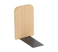 ZGUZMCMK Sujetalibros Decorativo Divisor Organizador de Madera Sostenedor para Libros Función Versátil Diseño Simple Adecuado para Escritorio Oficina Bibliote, Madera Clara, 11x8x13cm