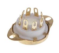 ZGUZMCMK Zócalo de Tubo 8 Pines Electrónico Soporte Panel Montaje en PCB Material Cerámico al Ámbito de Audio Adecuado para Radios Antiguas y Ensayos