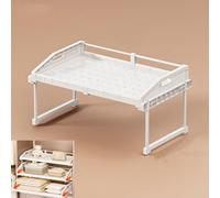 ZGWRYI Estante de Armario Extensible con Cajón Extraíble, Sistema De EstanteríAs Ajustable Sin Taladrar, Estructura De Metal para Armario Y Cocina(L:43-54cm x H:36cm)