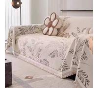 ZGWRYI Funda de Sofá Lavable y Transpirable para Todas Las Estaciones,Antideslizante y Resistente Al Desgaste,Colcha Multiusos para Sofas,FáCil de Limpiar(A4 Light Brown,180x130cm)