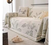 ZGWRYI Funda de Sofá Lavable y Transpirable para Todas Las Estaciones,Antideslizante y Resistente Al Desgaste,Colcha Multiusos para Sofas,FáCil de Limpiar(A1 Green,180x380cm)