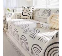 ZGWRYI Funda de Sofá Lavable y Transpirable para Todas Las Estaciones,Antideslizante y Resistente Al Desgaste,Colcha Multiusos para Sofas,FáCil de Limpiar(E1 Black,180x150cm)
