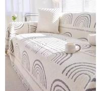 ZGWRYI Funda de Sofá Lavable y Transpirable para Todas Las Estaciones,Antideslizante y Resistente Al Desgaste,Colcha Multiusos para Sofas,FáCil de Limpiar(E2 Gray,180x320cm)