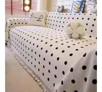 ZGWRYI Funda de Sofá Lavable y Transpirable para Todas Las Estaciones,Antideslizante y Resistente Al Desgaste,Colcha Multiusos para Sofas,FáCil de Limpiar(K2 Black,180x380cm)